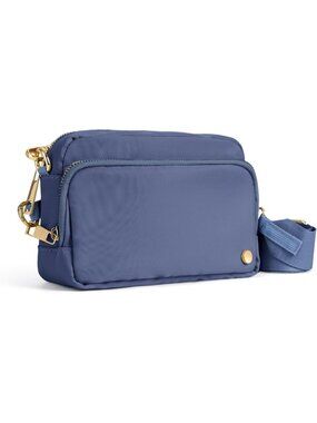 Women's Blue Small Anti Theft Slash-Resistant RFID Blocking Travel Shoulder Bag